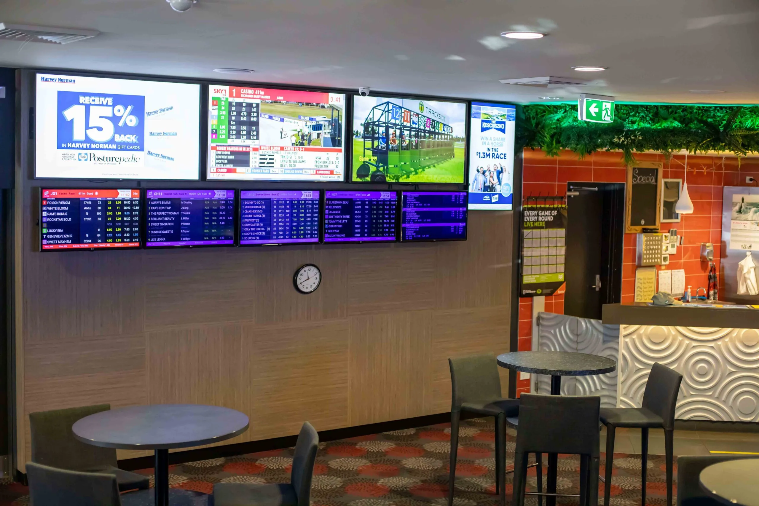 Inside the club